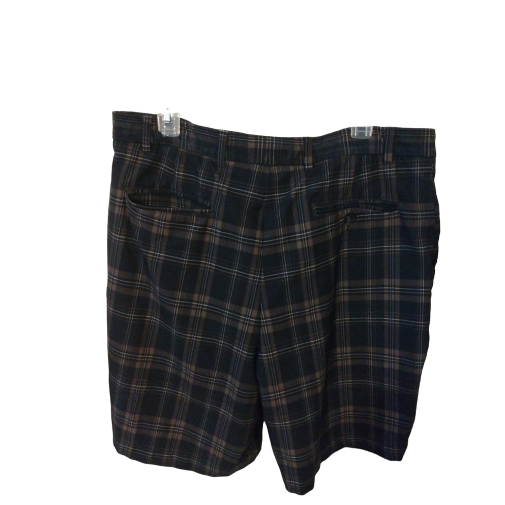 Golf Shorts Walter Hagen Flat Front Pockets Brown/Stripe Performance  Sz.36 - Picture 5 of 11